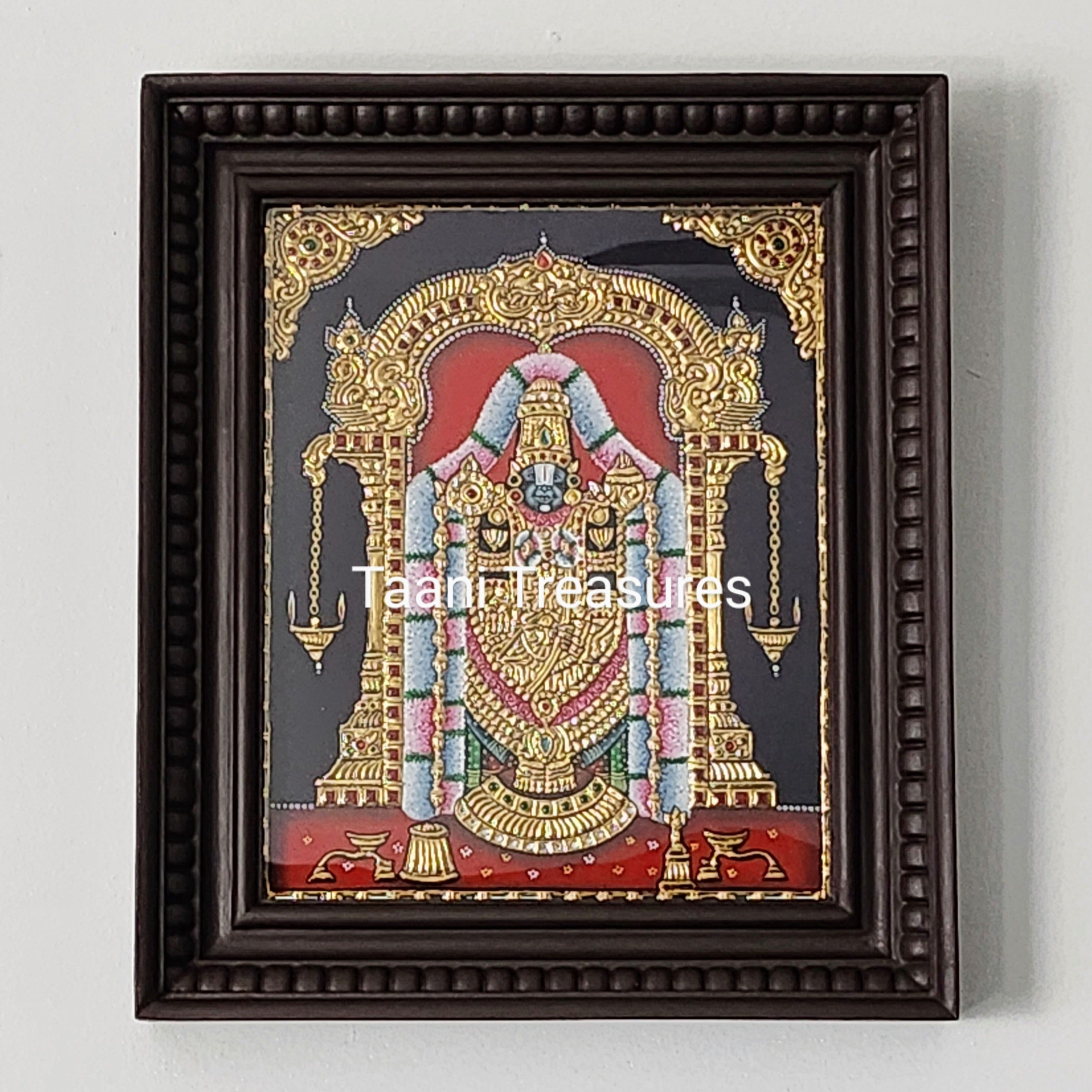 14" Lord Venkateshwara Tanjore Painting