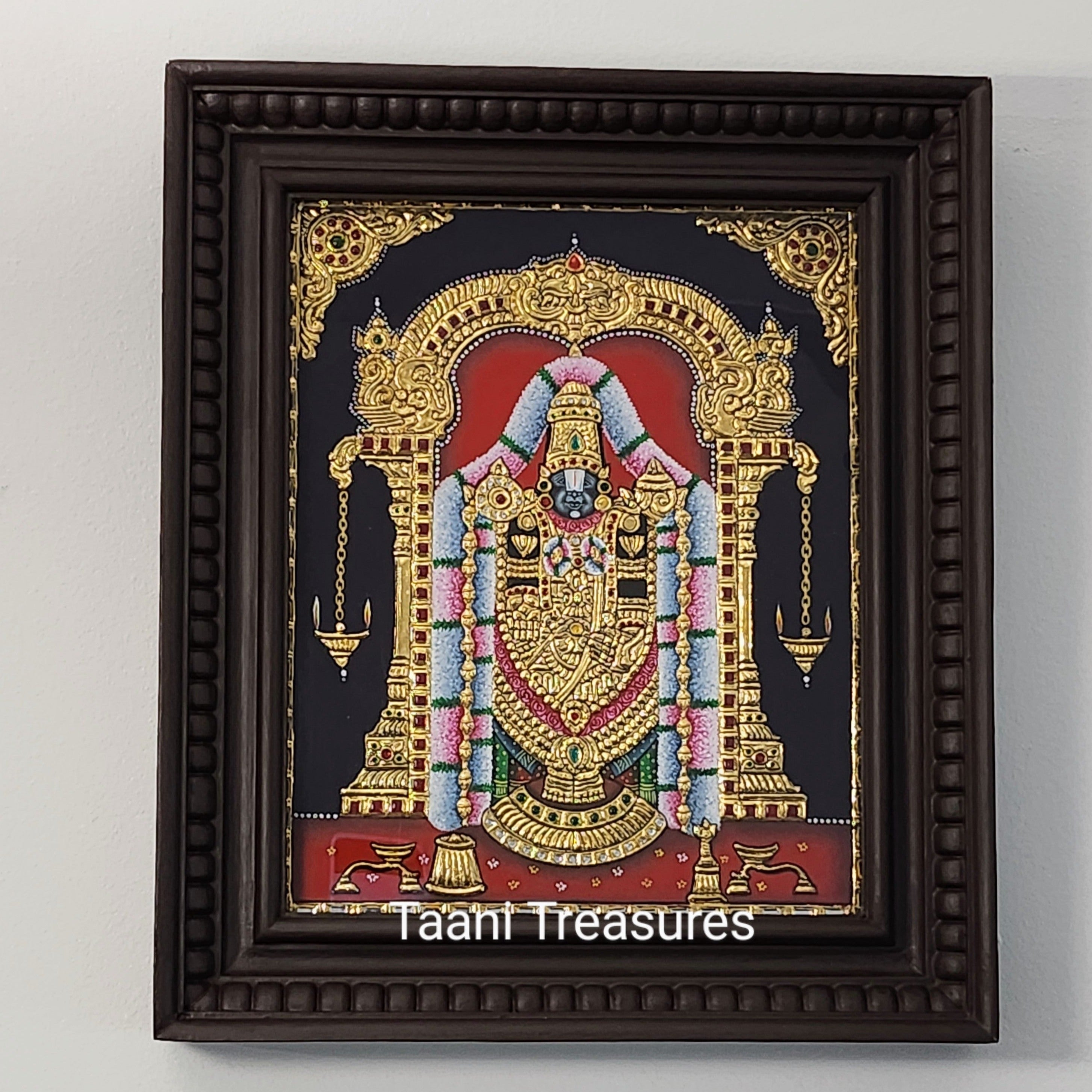 14" Lord Venkateshwara Tanjore Painting