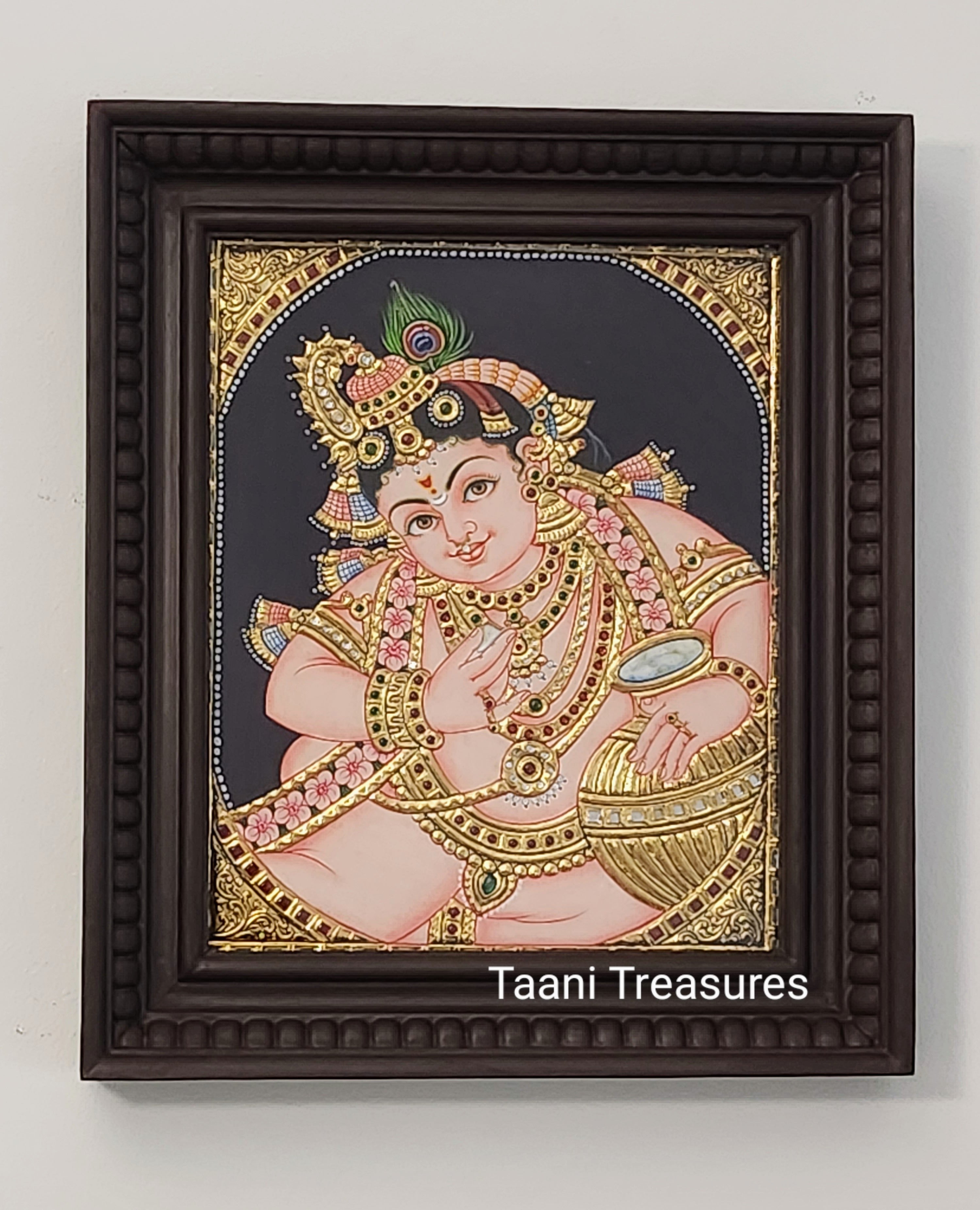 14" Krishna Tanjore Painting