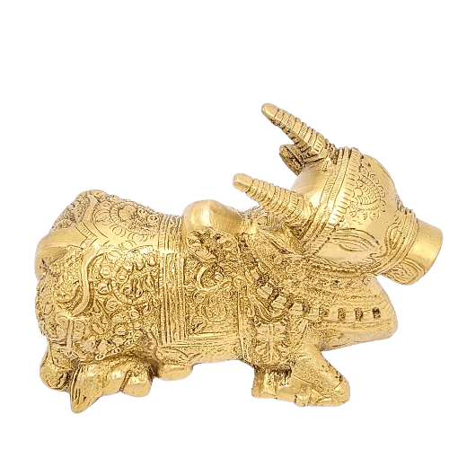 5" Brass Carving Nandi