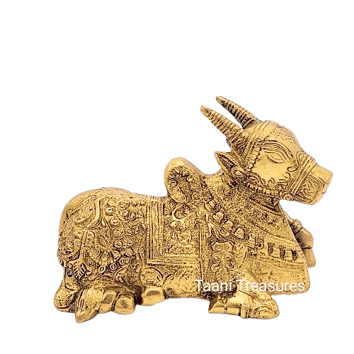 5" Brass Carving Nandi