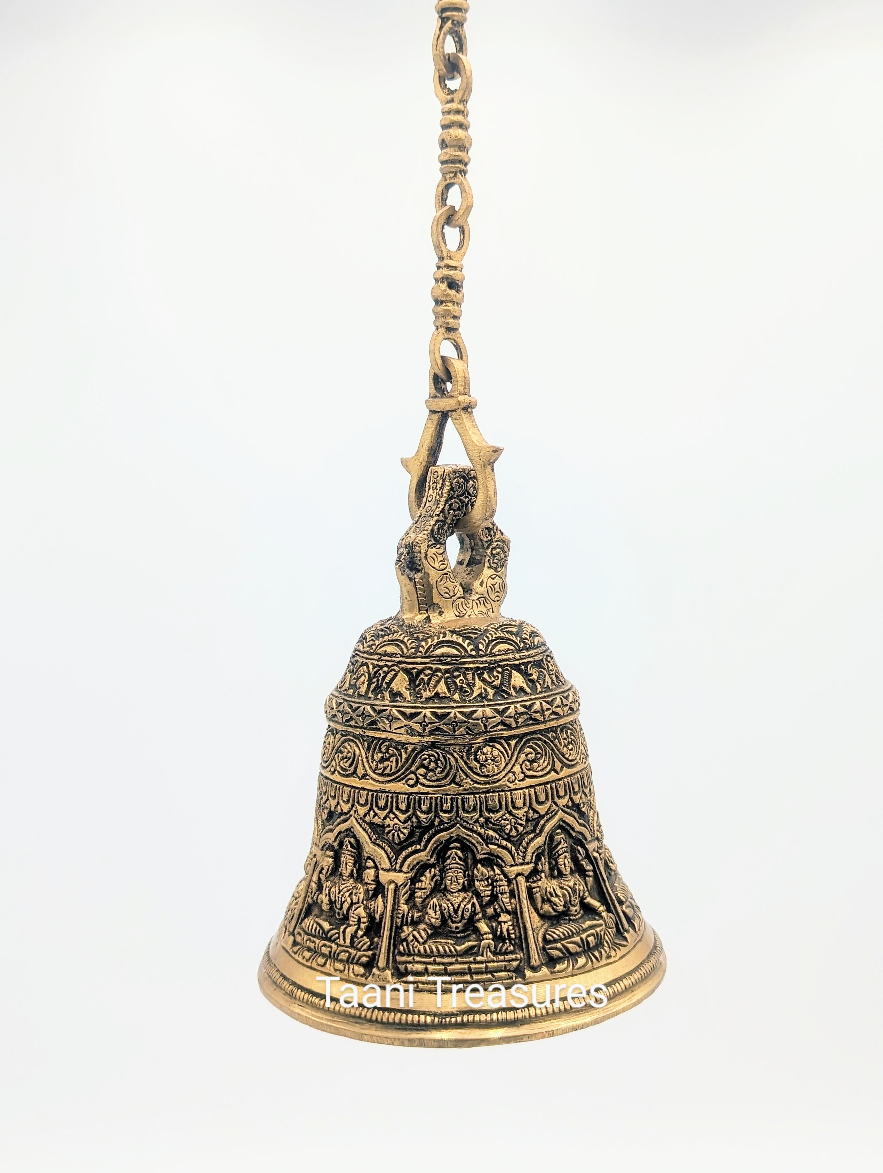 Astha Laxmi Brass Hanging Bell, Astha Lakshmi Brass Bell, Brass Hanging Decor