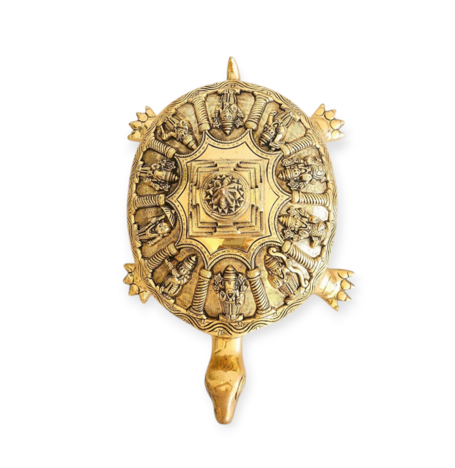 Brass Tortoise Engraved with Dasavathaara idols & Srichakram