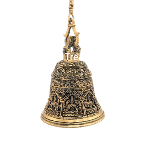 Astha Laxmi Brass Hanging Bell, Astha Lakshmi Brass Bell, Brass Hanging Decor