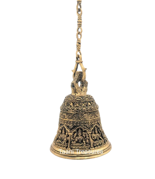 Astha Laxmi Brass Hanging Bell, Astha Lakshmi Brass Bell, Brass Hanging Decor