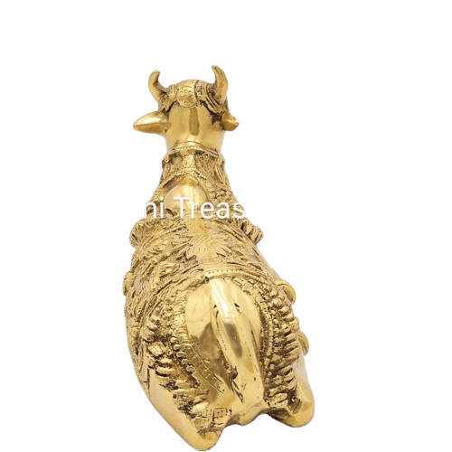 6.5" Brass Golden Nandi - Golden Cow