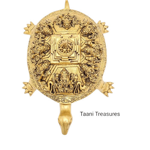 Brass Tortoise Engraved with Aastha Lakshmi